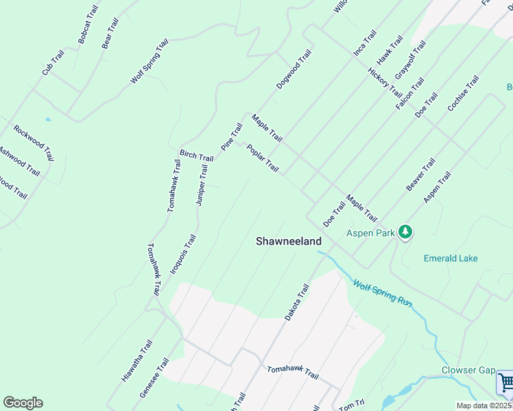 map of restaurants, bars, coffee shops, grocery stores, and more near 157 Geronimo Trail in Winchester