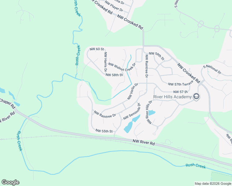 map of restaurants, bars, coffee shops, grocery stores, and more near 5700 Creek View Drive in Parkville
