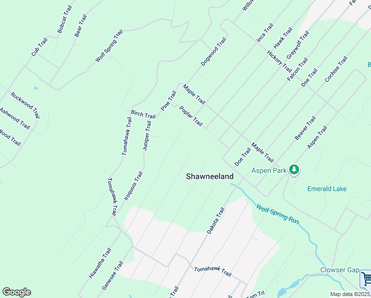map of restaurants, bars, coffee shops, grocery stores, and more near 157 Geronimo Trail in Winchester