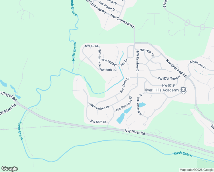 map of restaurants, bars, coffee shops, grocery stores, and more near 5700 Creek View Drive in Parkville