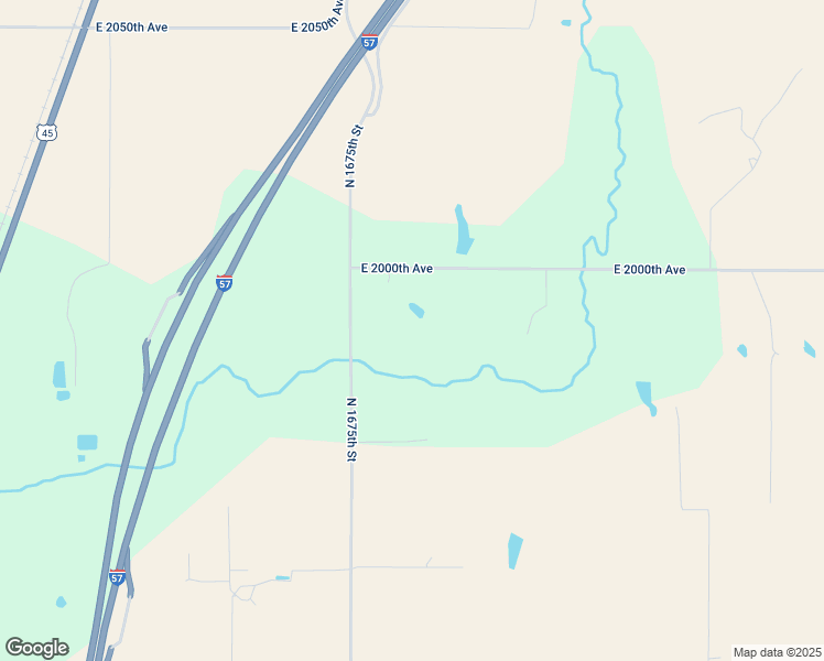 map of restaurants, bars, coffee shops, grocery stores, and more near 19948 North 1675th Street in Effingham