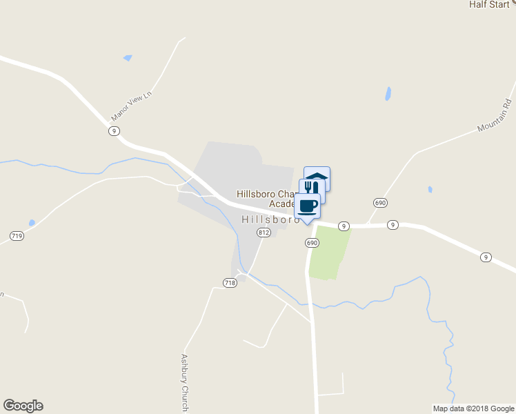 map of restaurants, bars, coffee shops, grocery stores, and more near 37000 Charles Town Pike in Purcellville