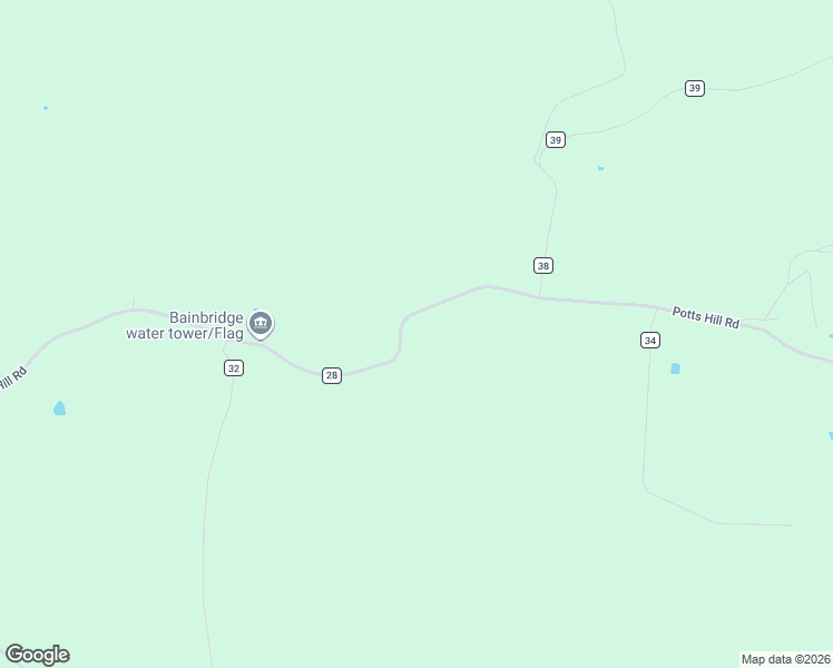 map of restaurants, bars, coffee shops, grocery stores, and more near 4490 Potts Hill Road in Bainbridge