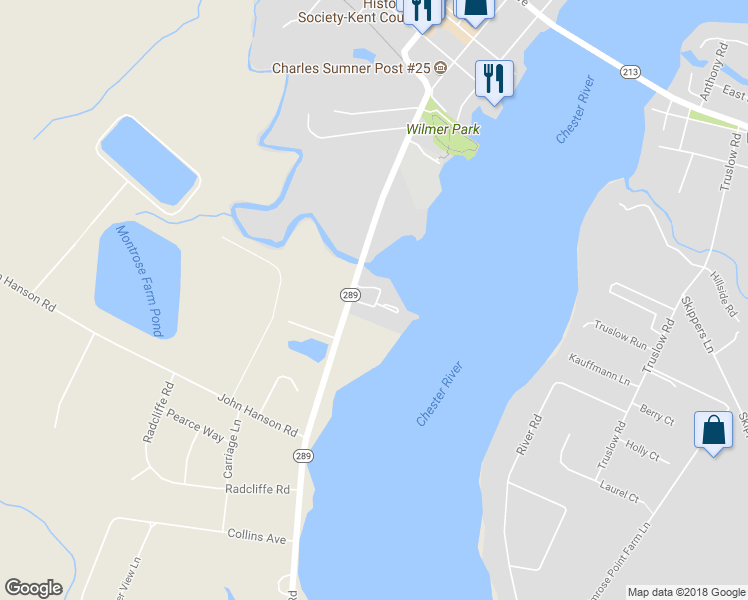 map of restaurants, bars, coffee shops, grocery stores, and more near 207 Landing Lane in Chestertown