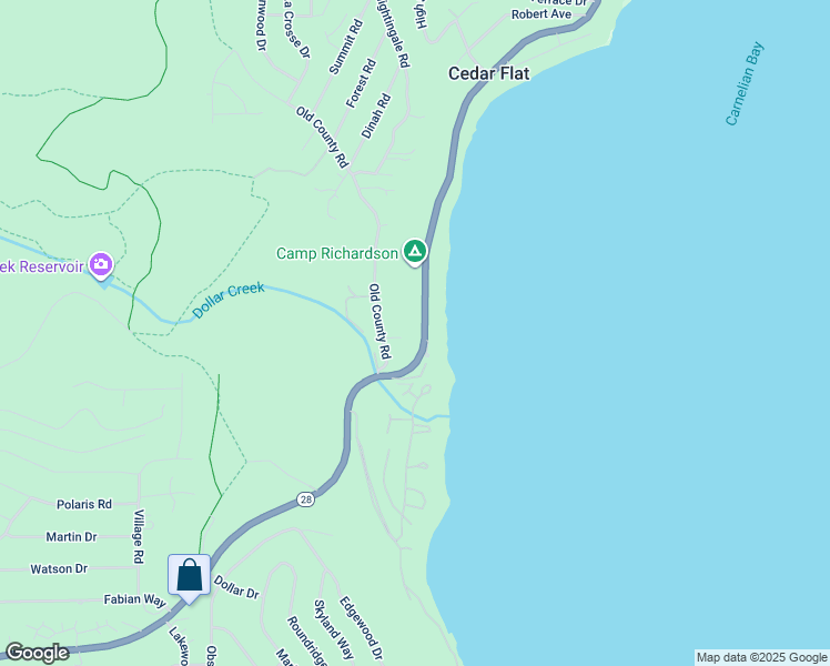map of restaurants, bars, coffee shops, grocery stores, and more near 3660 North Lake Boulevard in Carnelian Bay