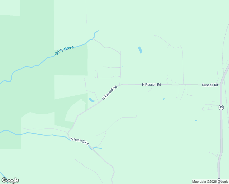 map of restaurants, bars, coffee shops, grocery stores, and more near 3440 North Russell Road in Bloomington