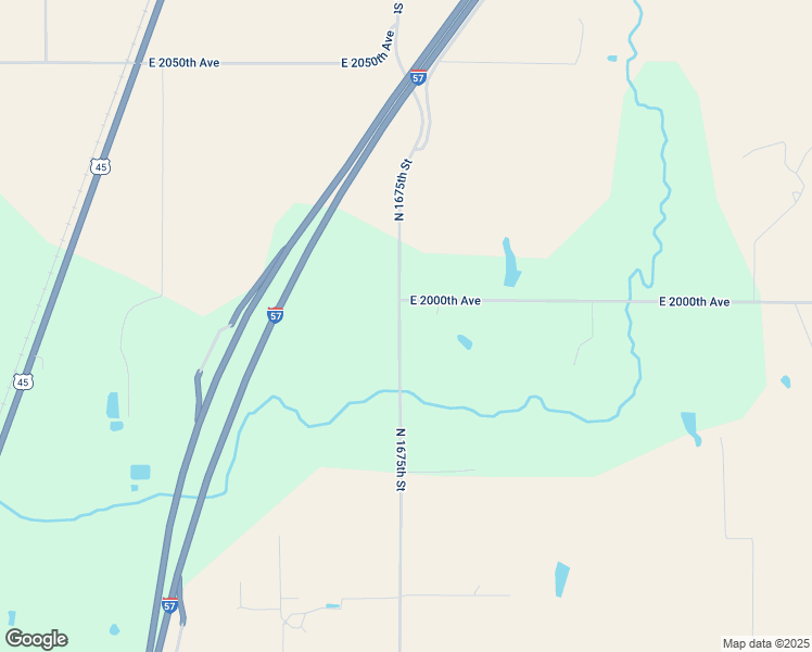 map of restaurants, bars, coffee shops, grocery stores, and more near 19948 North 1675th Street in Effingham
