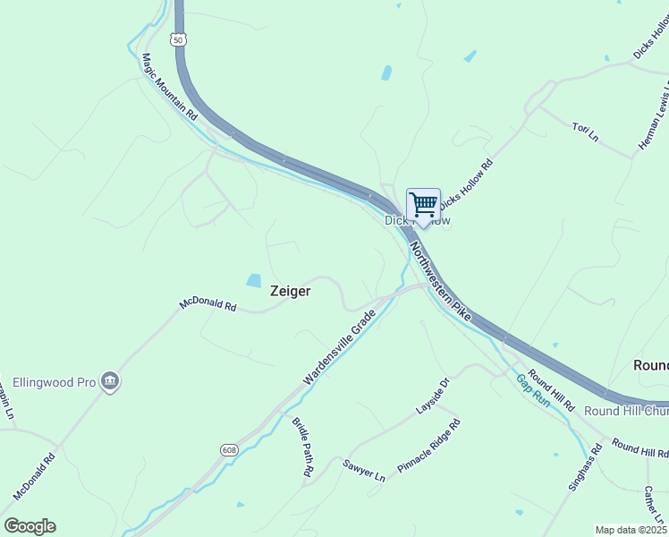 map of restaurants, bars, coffee shops, grocery stores, and more near 206 McDonald Road in Winchester