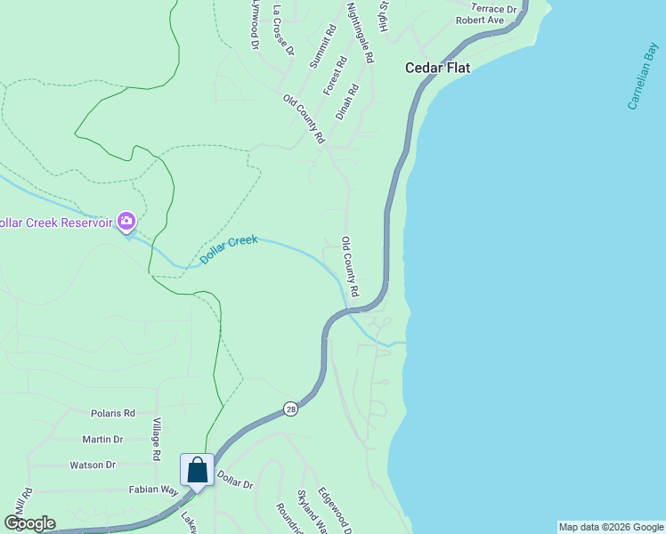 map of restaurants, bars, coffee shops, grocery stores, and more near 240 Wildwood Avenue in Carnelian Bay