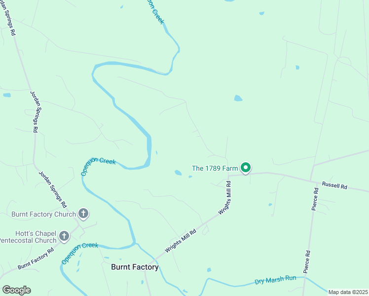 map of restaurants, bars, coffee shops, grocery stores, and more near 1827 Wrights Mill Road in Berryville