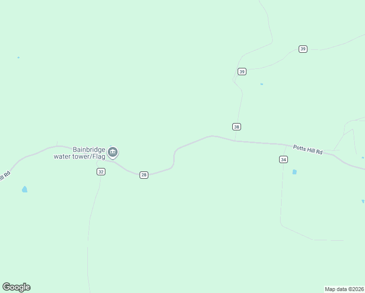 map of restaurants, bars, coffee shops, grocery stores, and more near 4490 Potts Hill Road in Bainbridge