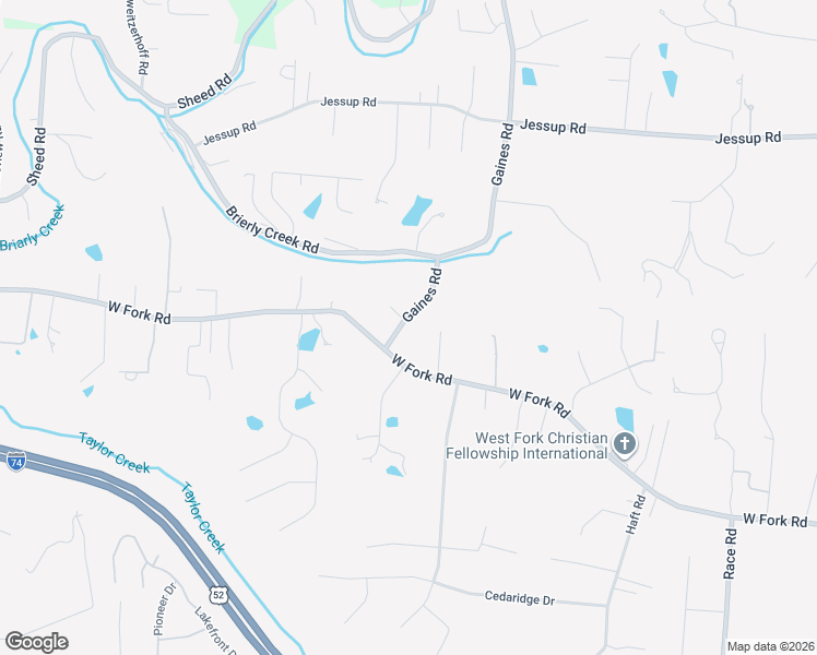 map of restaurants, bars, coffee shops, grocery stores, and more near 5756 Gaines Road in Cincinnati