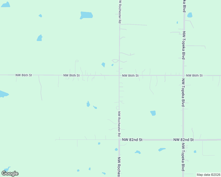 map of restaurants, bars, coffee shops, grocery stores, and more near 925 Northwest 86th Street in Topeka