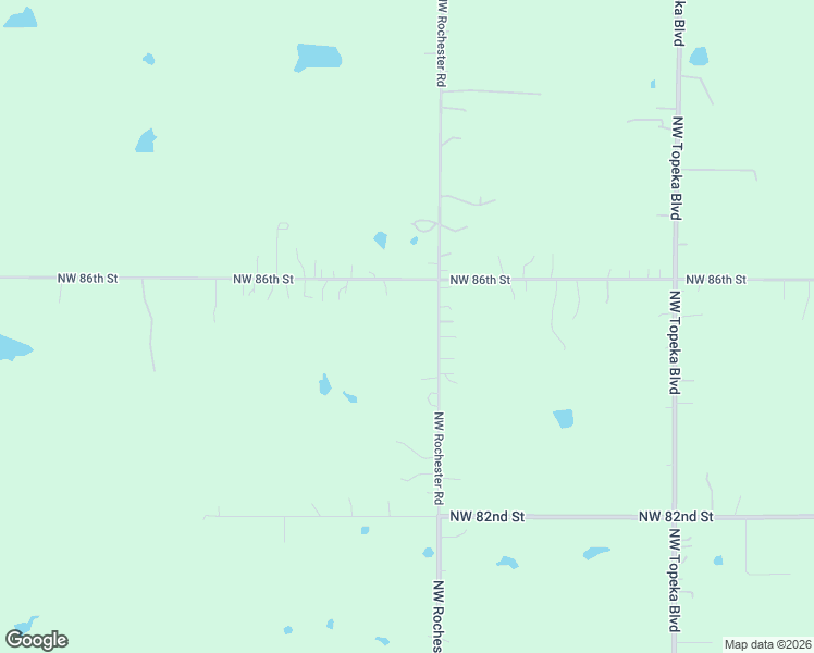 map of restaurants, bars, coffee shops, grocery stores, and more near 925 Northwest 86th Street in Topeka