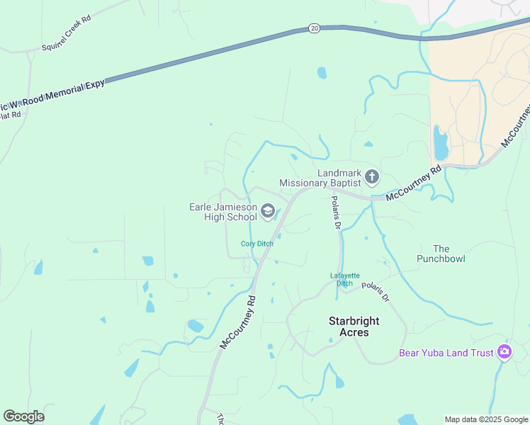 map of restaurants, bars, coffee shops, grocery stores, and more near 12338 McCourtney Road in Grass Valley