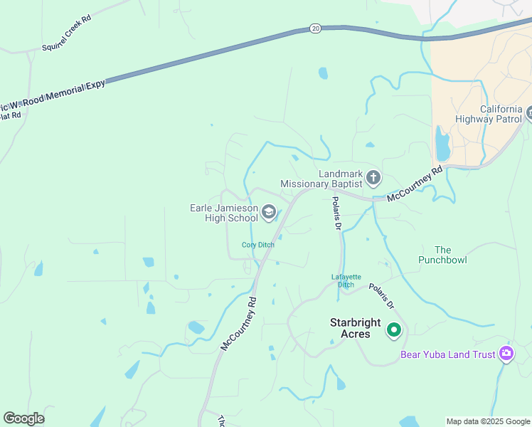 map of restaurants, bars, coffee shops, grocery stores, and more near 12338 McCourtney Road in Grass Valley