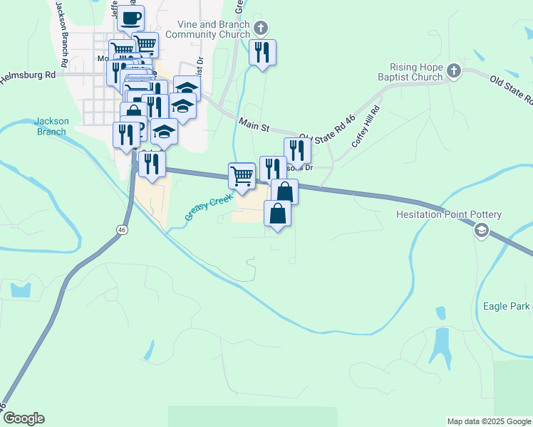 map of restaurants, bars, coffee shops, grocery stores, and more near 50 Hawthorne Drive in Nashville