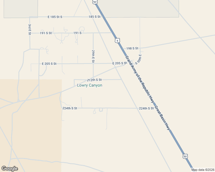 map of restaurants, bars, coffee shops, grocery stores, and more near 212th Street North in White Pine County