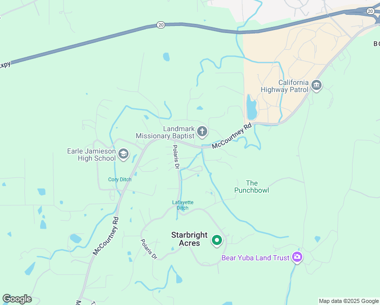 map of restaurants, bars, coffee shops, grocery stores, and more near 11969 McCourtney Road in Grass Valley
