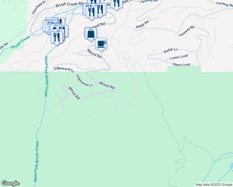 map of restaurants, bars, coffee shops, grocery stores, and more near 127 Forest Lane in Snowmass Village