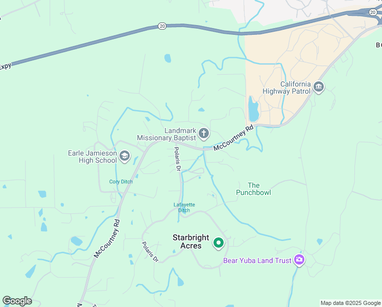 map of restaurants, bars, coffee shops, grocery stores, and more near 11969 McCourtney Road in Grass Valley