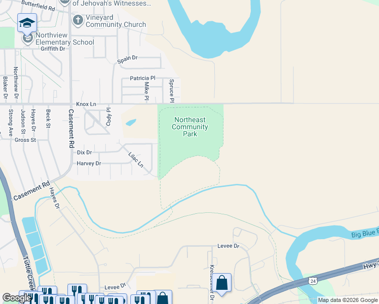 map of restaurants, bars, coffee shops, grocery stores, and more near 700 Knox Lane in Manhattan