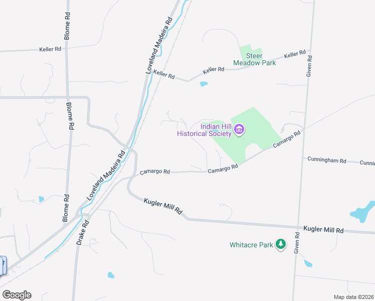 map of restaurants, bars, coffee shops, grocery stores, and more near 3 Camargo Pines in Cincinnati