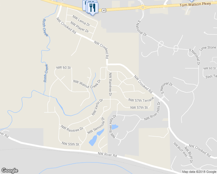 map of restaurants, bars, coffee shops, grocery stores, and more near 5804 Northwest Raintree Drive in Parkville
