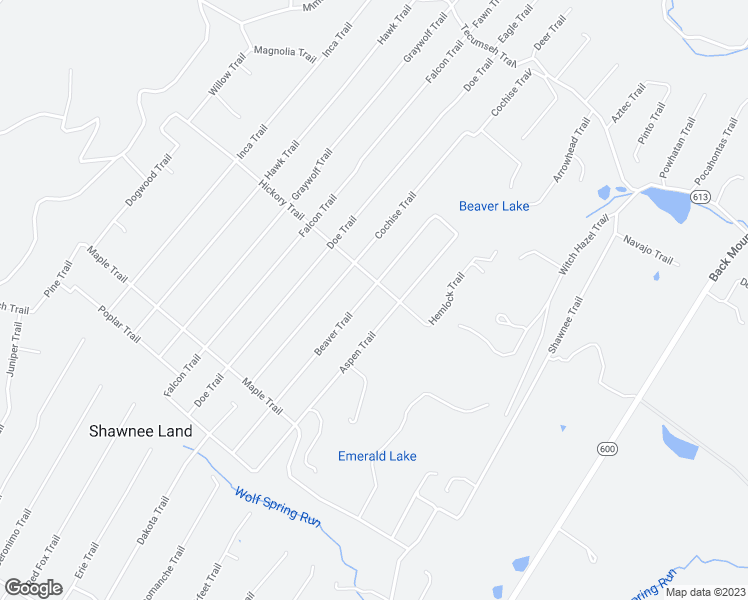 map of restaurants, bars, coffee shops, grocery stores, and more near 203 Beaver Trail in Winchester