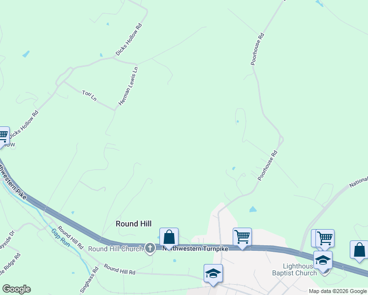 map of restaurants, bars, coffee shops, grocery stores, and more near 270 Robin Hood Circle in Winchester