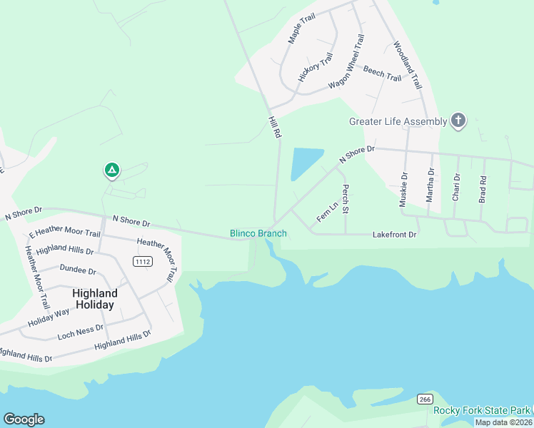 map of restaurants, bars, coffee shops, grocery stores, and more near in Highland County