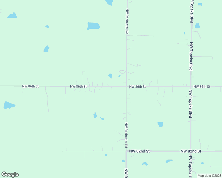 map of restaurants, bars, coffee shops, grocery stores, and more near 925 Northwest 86th Street in Topeka