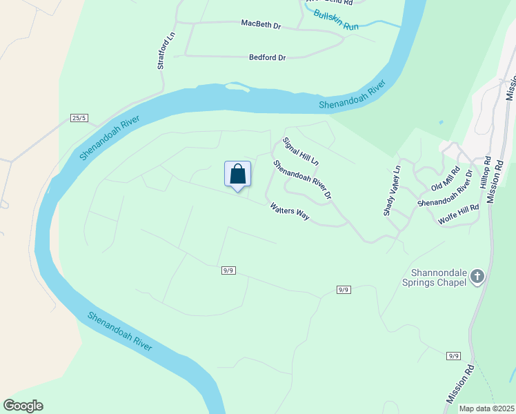 map of restaurants, bars, coffee shops, grocery stores, and more near 330 Foothill Lane in Harpers Ferry