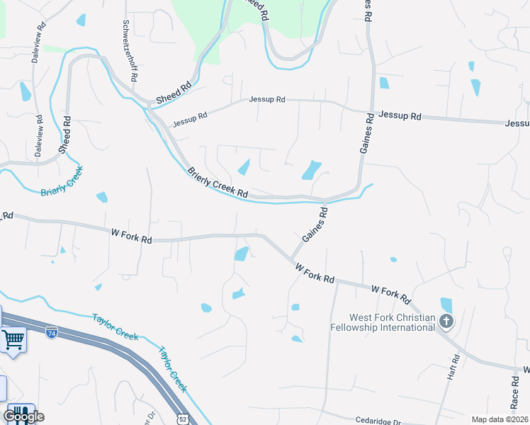 map of restaurants, bars, coffee shops, grocery stores, and more near 5968 West Fork Road in Cincinnati