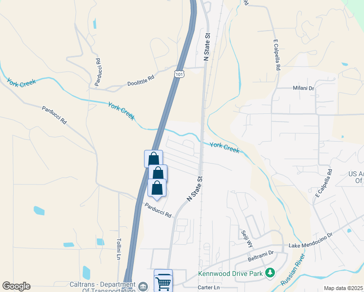 map of restaurants, bars, coffee shops, grocery stores, and more near in Ukiah