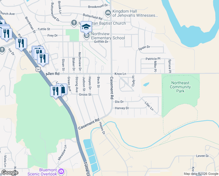 map of restaurants, bars, coffee shops, grocery stores, and more near 2009 Casement Road in Manhattan
