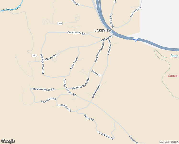 map of restaurants, bars, coffee shops, grocery stores, and more near Meadow Wood Road in Carson City