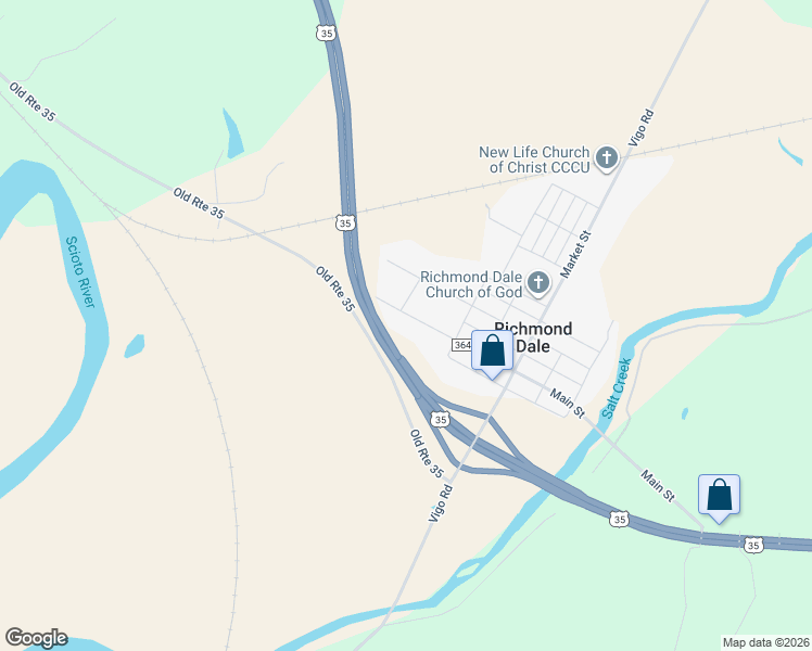 map of restaurants, bars, coffee shops, grocery stores, and more near 682 Main Street in Richmond Dale