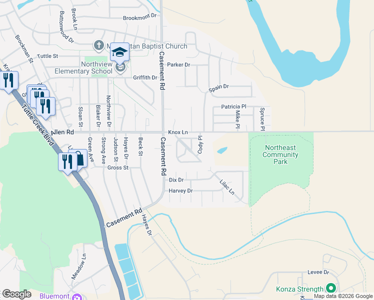 map of restaurants, bars, coffee shops, grocery stores, and more near 58 Powerline Place in Manhattan
