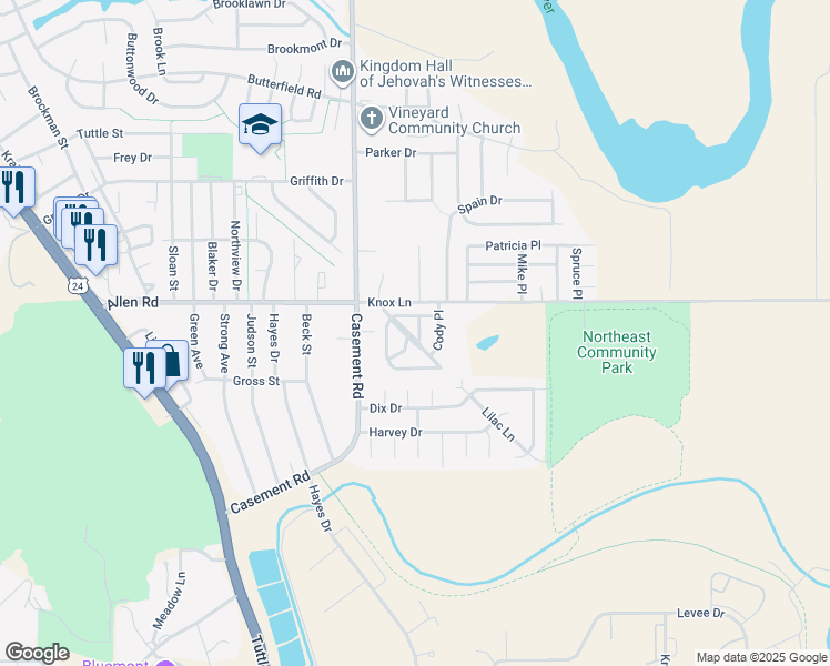map of restaurants, bars, coffee shops, grocery stores, and more near 58 Powerline Place in Manhattan