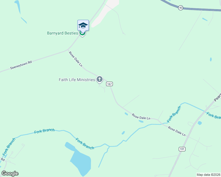 map of restaurants, bars, coffee shops, grocery stores, and more near 443 Rose Dale Lane in Dover