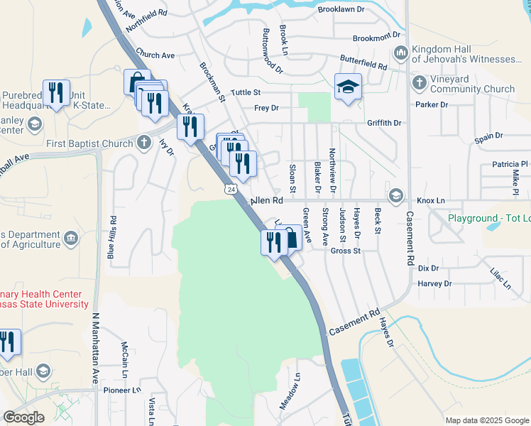 map of restaurants, bars, coffee shops, grocery stores, and more near in Manhattan