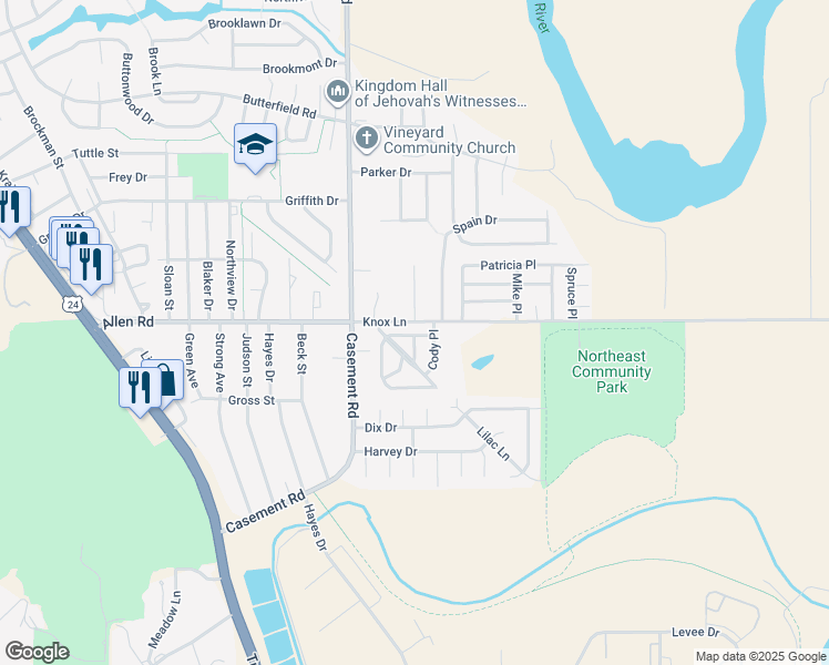 map of restaurants, bars, coffee shops, grocery stores, and more near 6 Corey Place in Manhattan