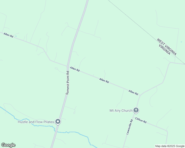 map of restaurants, bars, coffee shops, grocery stores, and more near 2847 Allen Road in Berryville
