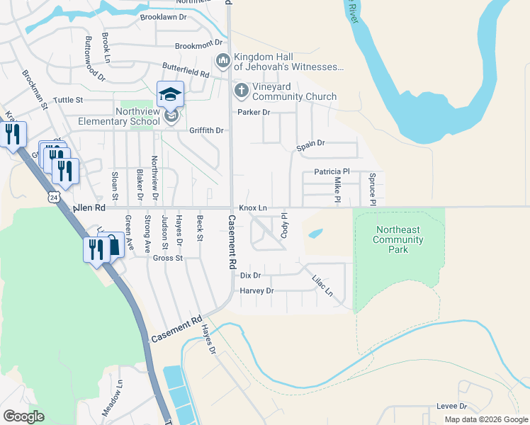 map of restaurants, bars, coffee shops, grocery stores, and more near 6 Corey Place in Manhattan