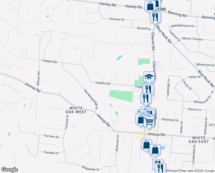 map of restaurants, bars, coffee shops, grocery stores, and more near 3755 Hubble Road in Cincinnati