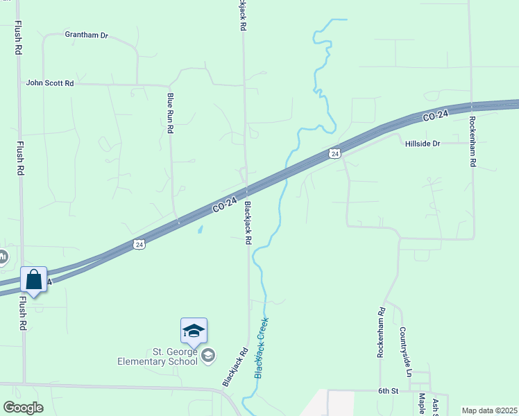 map of restaurants, bars, coffee shops, grocery stores, and more near 4015 Blackjack Road in Saint George