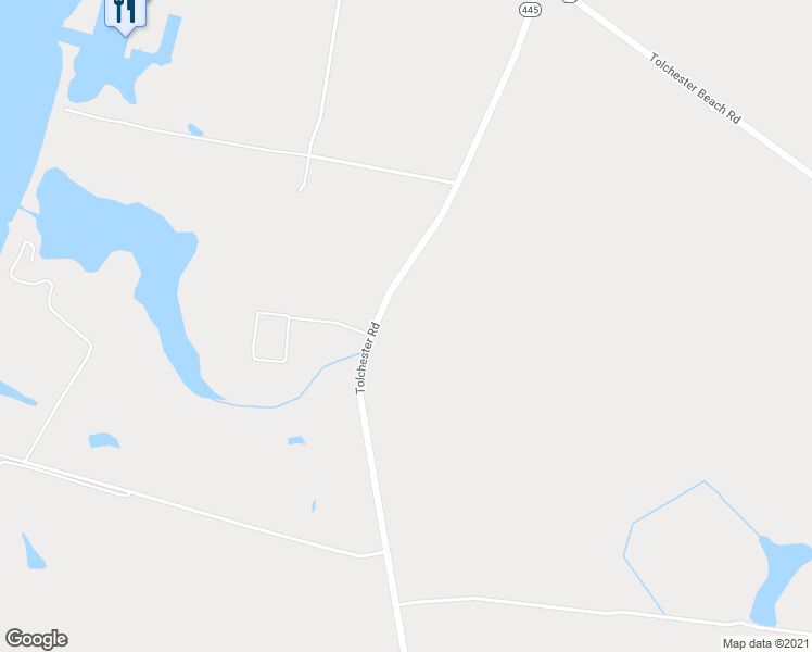 map of restaurants, bars, coffee shops, grocery stores, and more near 8221 Tolchester Road in Chestertown