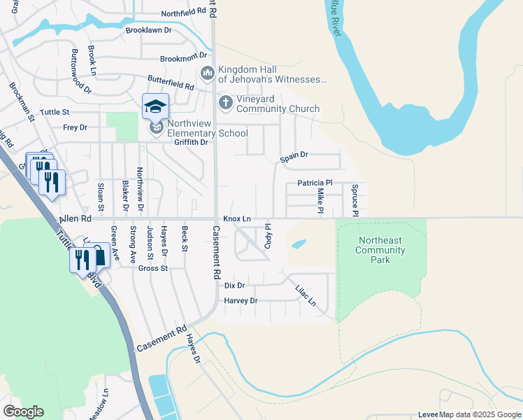 map of restaurants, bars, coffee shops, grocery stores, and more near 2106 Halls Landing in Manhattan