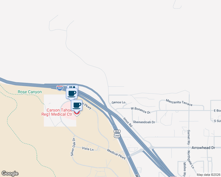 map of restaurants, bars, coffee shops, grocery stores, and more near 5049 Imus Road in Carson City